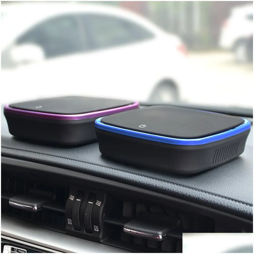 2020 car air cleaner pm2.5 air filter purifier negative ion oxygen bar formaldehyde odour remover intelligent touch control