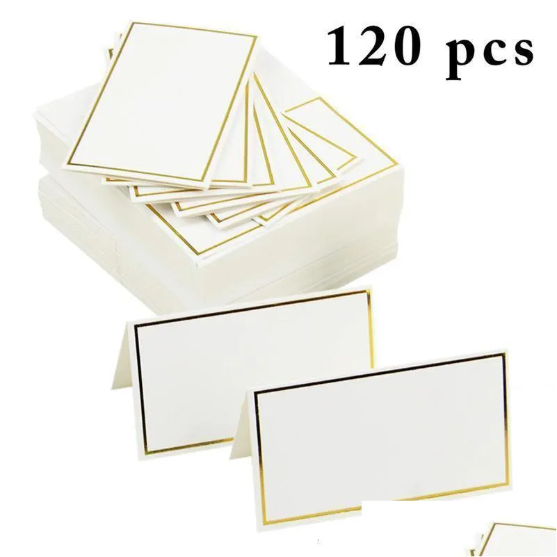 Greeting Cards Greeting Cards 120Pcs Place Wedding Party Decoration Table Decor Name Mes Event Supplies Seating 221114 Home Dhgarden Dhbn1