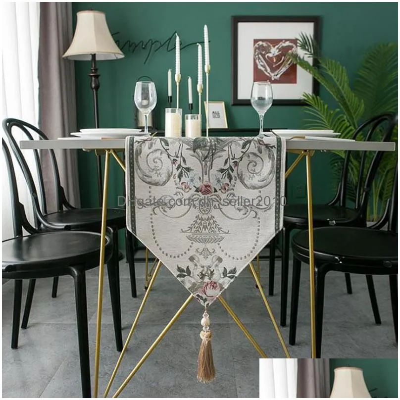table runner modern minimalist jacquard cloth cloth dinner luxury home decor coffee el bed s 230105