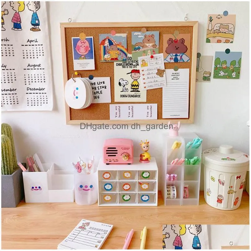 Clipboards Clipboards Cork Wood Wall Hanging Mes In Board Frame Notice Note Memo For Home Office Shop School 230417 Office S Dhgarden Dhlxf