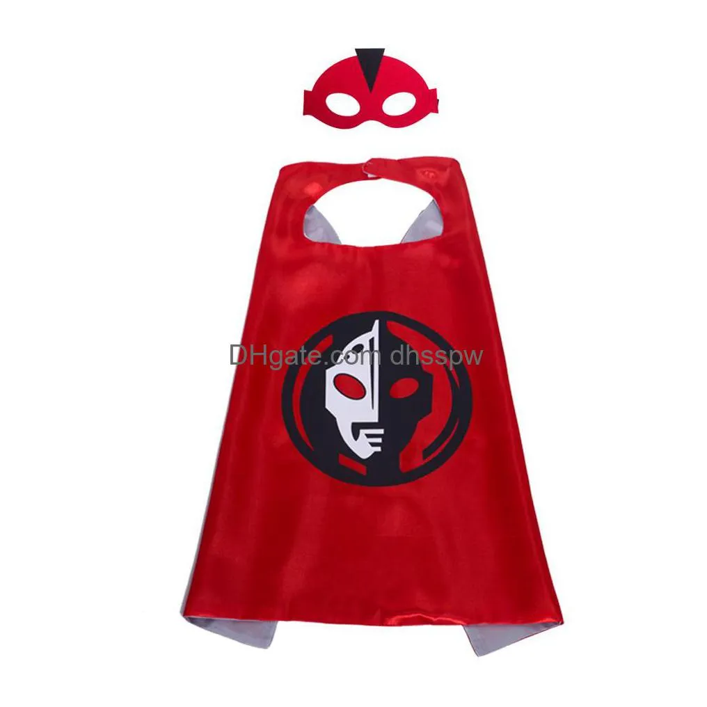 double layer suerhero cape and mask 27in birthday party children favor cosplay costumes halloween christmas gifts for kids