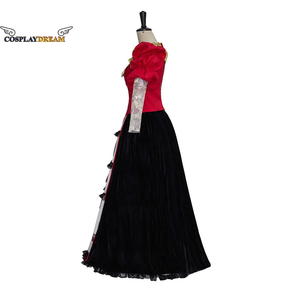 Cosplay Cosplay Movie the Mask of Zorro Cosplay Elena Montero Costume Dress Elena Montero Red Dancing Dress Ball Gown Women Hallowen Party DressCosplay