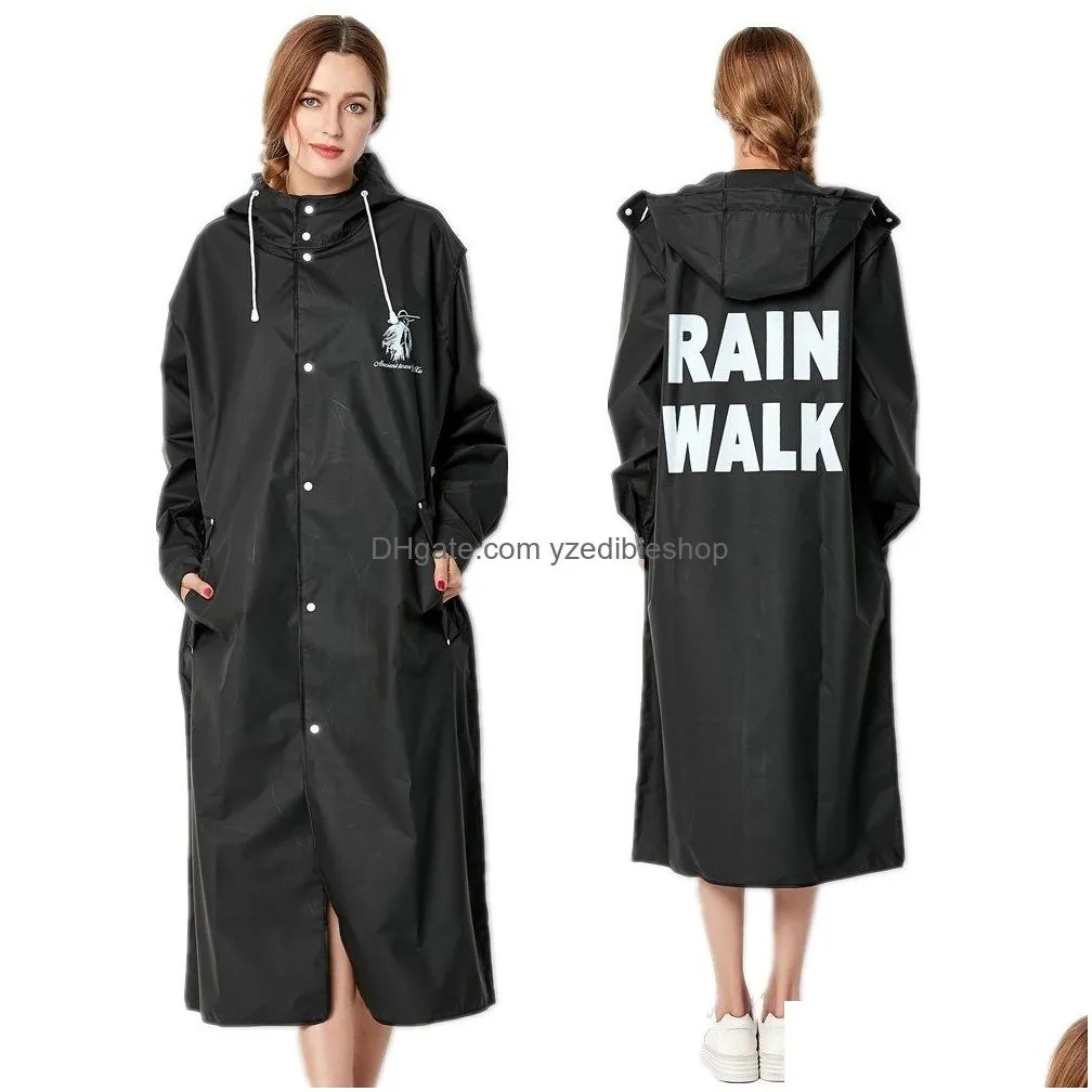 raincoats fashion big size men and women thin black rain coat poncho ladies waterproof long slim raincoat adults rainwear 230803