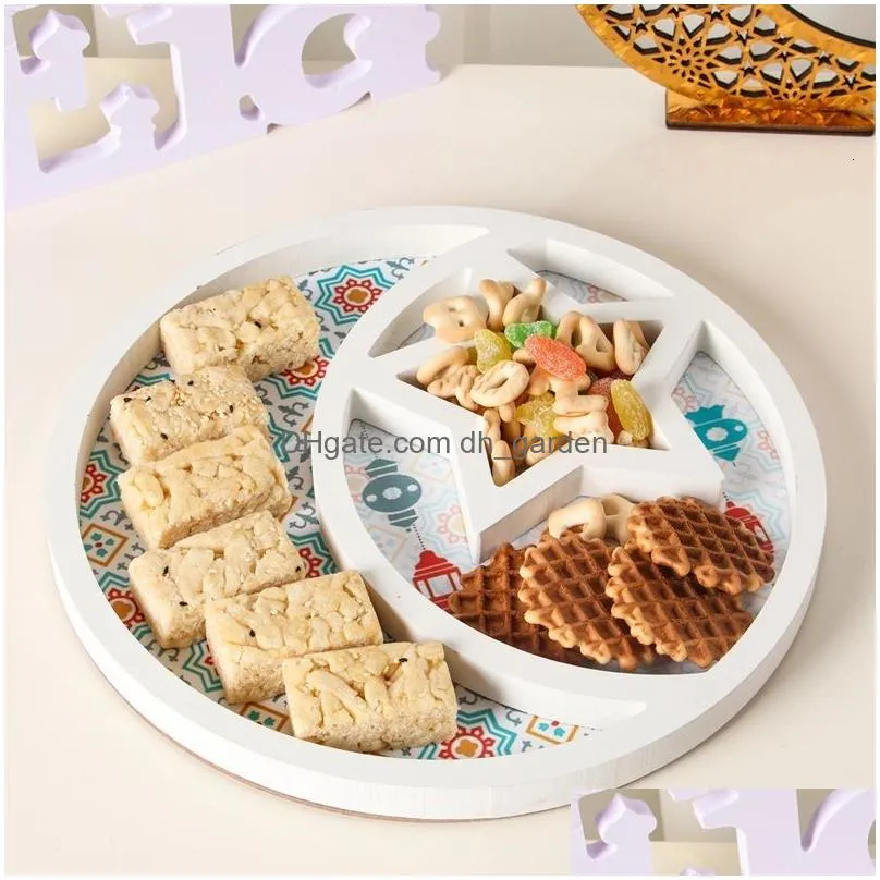 Other Event & Party Supplies Other Event Party Supplies Eid Mubarak Decor Wooden Tray Ramadan Ation For Home Islamic Muslim Dhgarden Dh9Jr