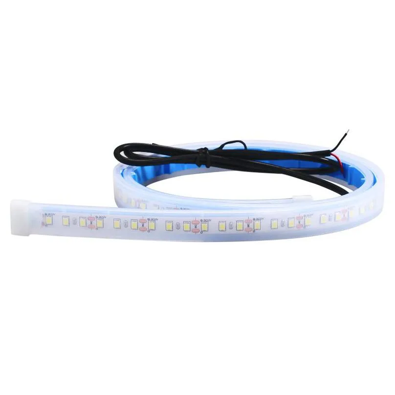 car led hood light strip flexible white running daytime lights decorative backlight long atmosphere lamp for most vehicles 12v