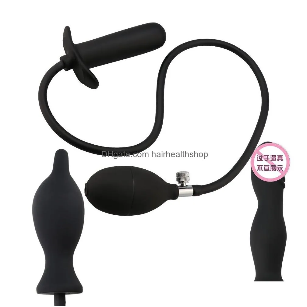 oversized silicone anal plug inflate butt expandable dilator airfilled large pump dildo for women men gays 2107206280358