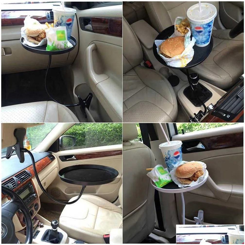 car bracket cup holder food tray snacks drink burgers french fries mount organizer accessories adjustable movable table
