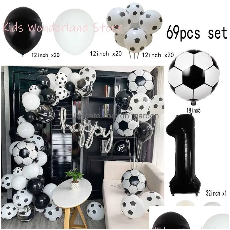 Other Event & Party Supplies Other Event Party Supplies Soccer Balloons Arch Garland Kit Birthday Foil Latex Balloon For Foo Dhgarden Dhrhd