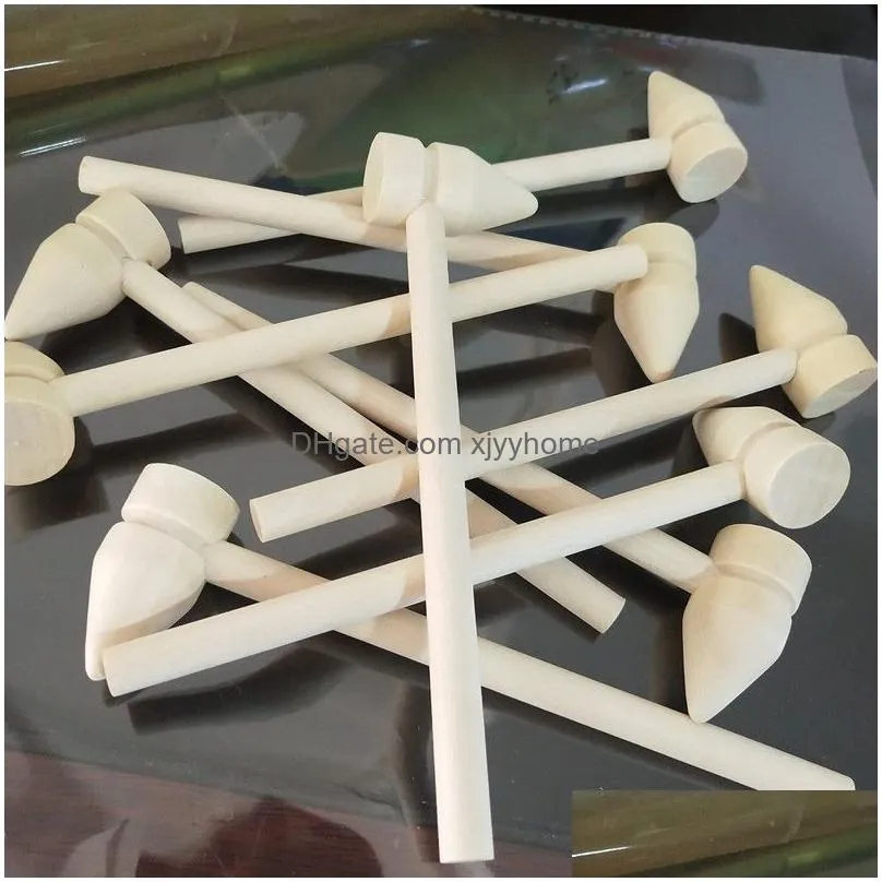 Hammer Mini Wooden Hammer Wood Mallets For Crab Shell Lobster Seafood Hand Tools Crafts Jewelry Dollhouse Playing House Supplie Home G Dhkkf