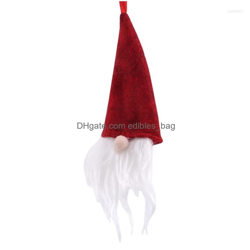 christmas decorations faceless doll santa pendant decoration year party wine bottle set cover tree ornaments
