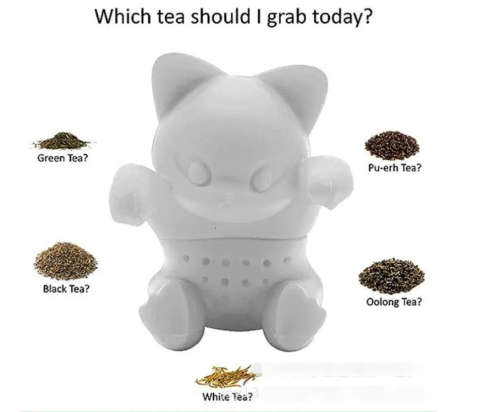 coffee tea tools cat and dog strainer bags food grade sile loose-leaf infuser filter diffuser fun cartoon accessories