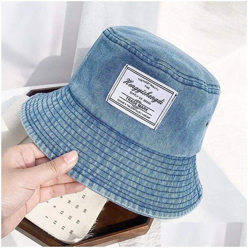 Caps & Hats  Denim Bucket Hats Women Men Panama Outdoor Hip Hop Retro Washed Girl Fisherman Street Merchandise H 220519 Baby, Ki Dhusa