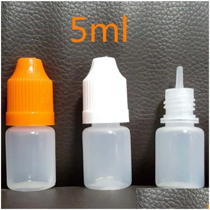 Packing Bottles Wholesale Pe Plastic Packaging Bottles Vapor 5Ml 10Ml 15Ml 20Ml 30Ml 50Ml Empty Soft Needle Dropper With Childproof Ca Otrof