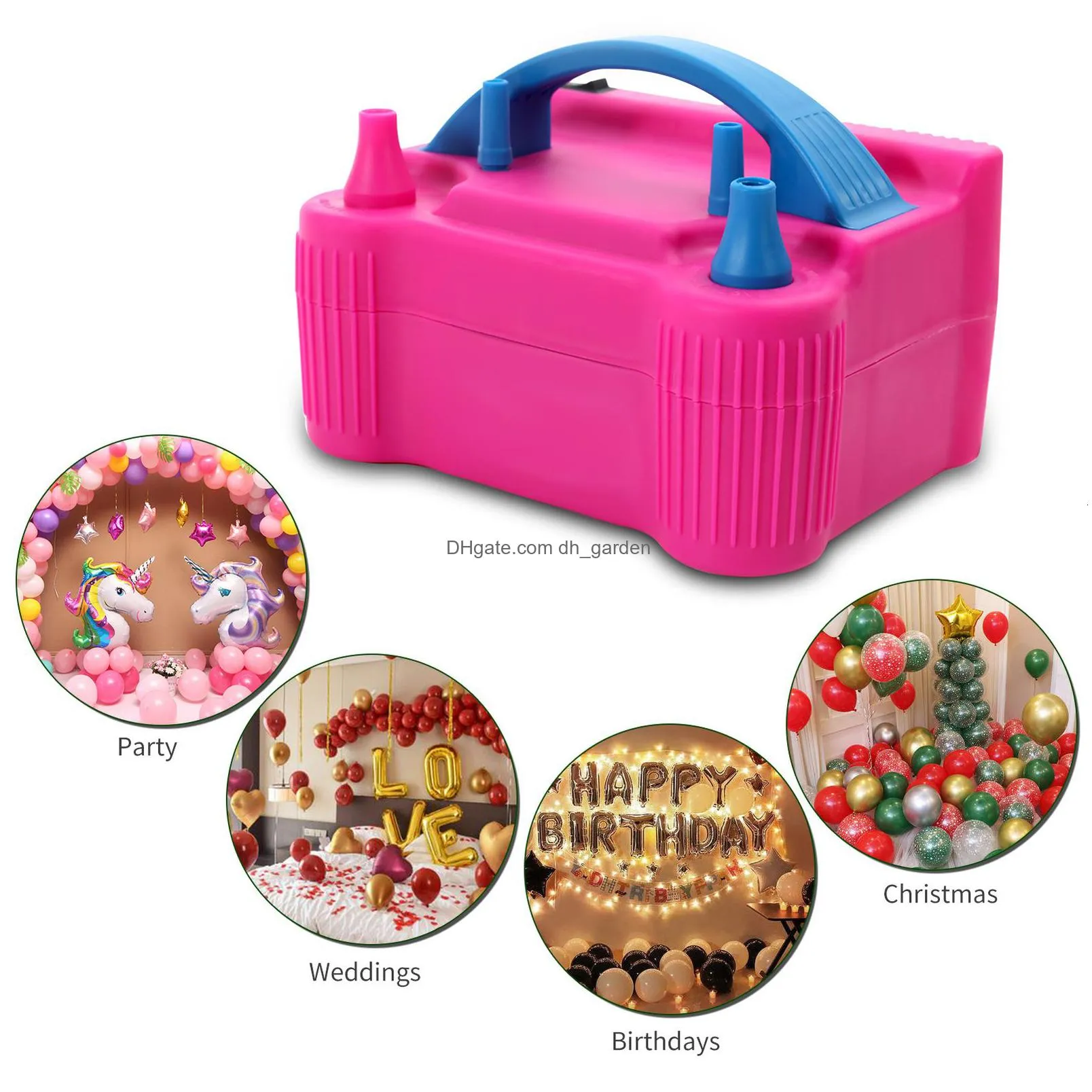 Other Event & Party Supplies Other Event Party Supplies Inflator Balloon Pump Double Hole Inflatable Electric Air Blower For Dhgarden Dhzsk