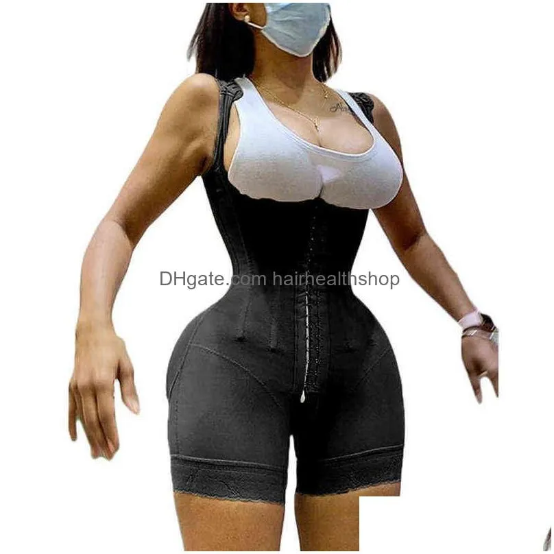 women039s full body shapewea tummy control adjustable crotch open bust  kim fajas colombianas post surgery compression 2201076724