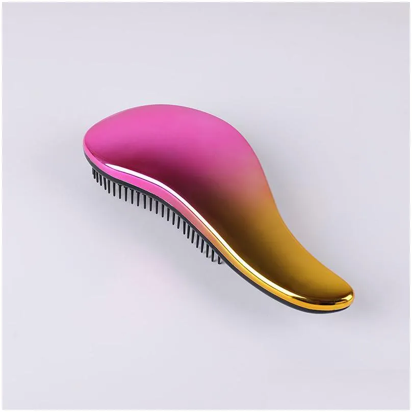 2021 hair brushes electroplating creative comb large anti-knotting easy combing haircut style hairdressing hairstyle gradient color