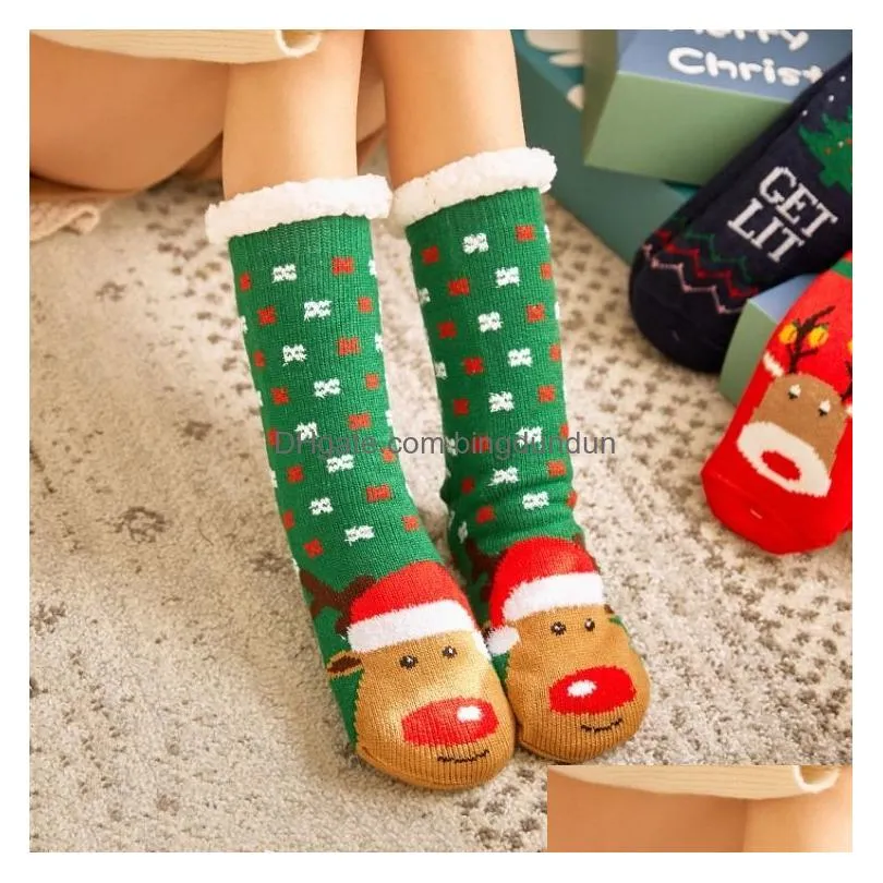 whosale good quality christmas stocking personalized christmas holiday socks women christmas warm leggings