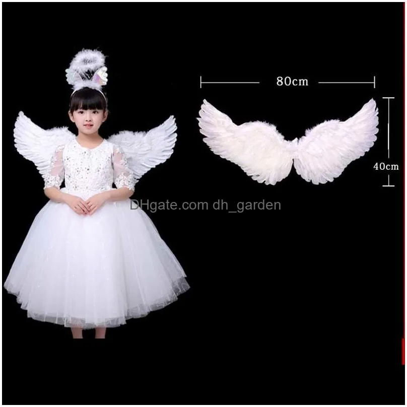 Other Event & Party Supplies Other Event Party Supplies 1Pcs Women Girl Angel Feather Wing Show Fairy Costume Cosplay Props Dhgarden Dhbvu