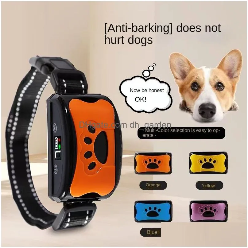 Dog Training & Obedience Dog Training Obedience Pet Anti Barking Device Usb Electric Trasonic S Collar Stop Vibration Bark W Dhgarden Dhku4