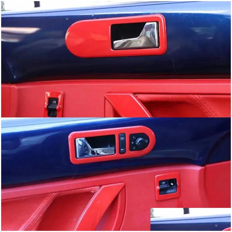 for volkgen beetle 2003 04 05 2008 2009 2010 2pcs abs car door interior handle bowl protector cover trim moldings car styling