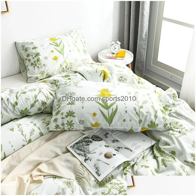 bedding sets floral print queen set soft comfortable single double duvet cover king size flowers pattern quilt covers no sheets 230828
