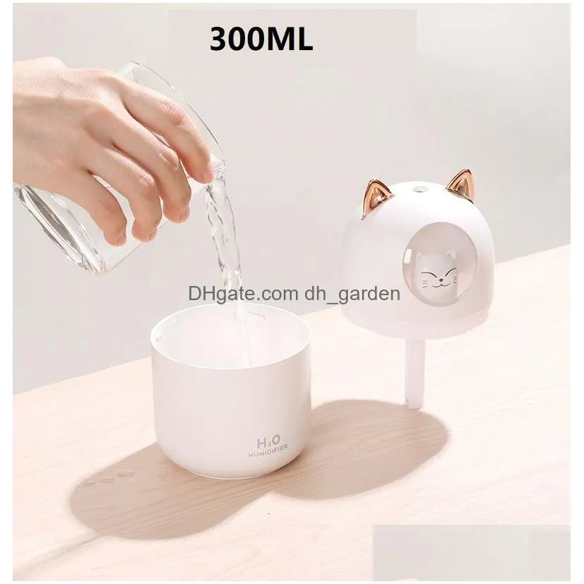 Essential Oils Diffusers Essential Oils Diffusers 300Ml Mini Air Humidifer Portable Trasonic Aroma Oil Diffuser Usb Mist Mak Dhgarden Dhlvy