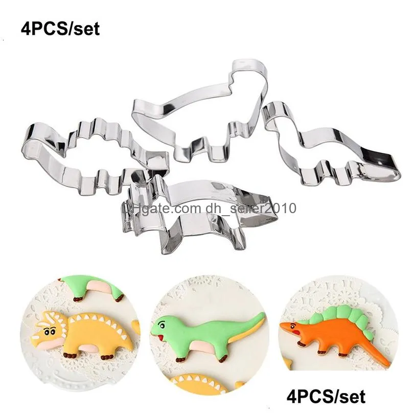 baking moulds 3d dinosaur cookie cutters mold biscuit embossing mould sugarcraft dessert silicone for sop cake decor tool 230923