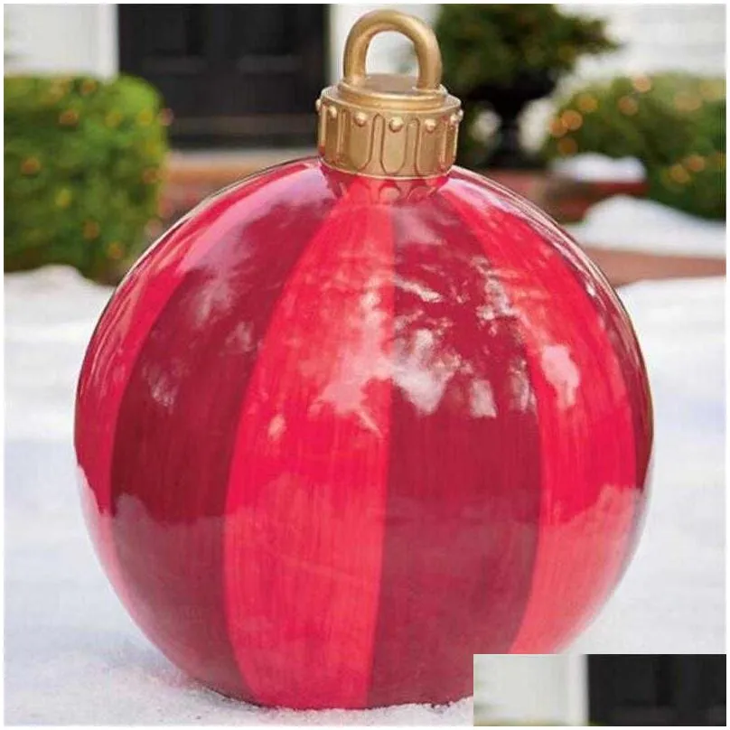 Christmas Decorations 60Cm Outdoor Inflatable Decorated Ball Made Pvc Nt No Light Large Balls Tree Toy 2022 Drop Delivery Home Garde Dhjfi