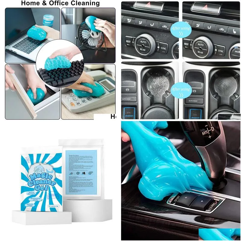 cleaning gel for car magic dust remover gel auto air vent interior home office computer keyboard clean tool