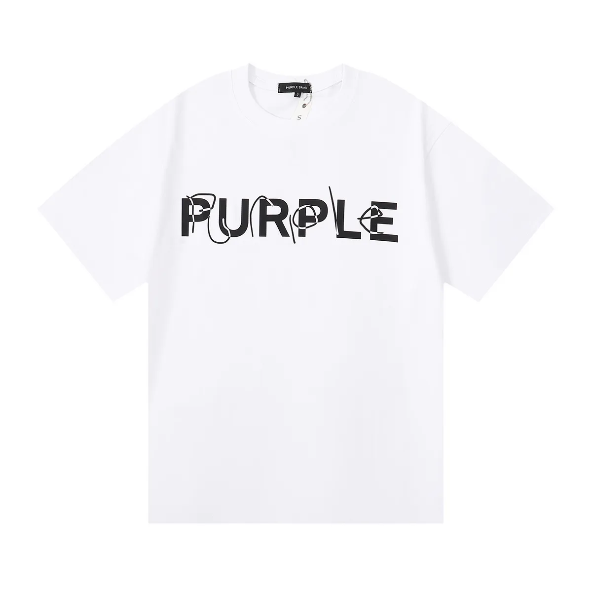 Purple Brand 2023ss T-Shirts Color Printed Cotton Loose Casual Men`s And Women`s Short Sleeved T-Shirt