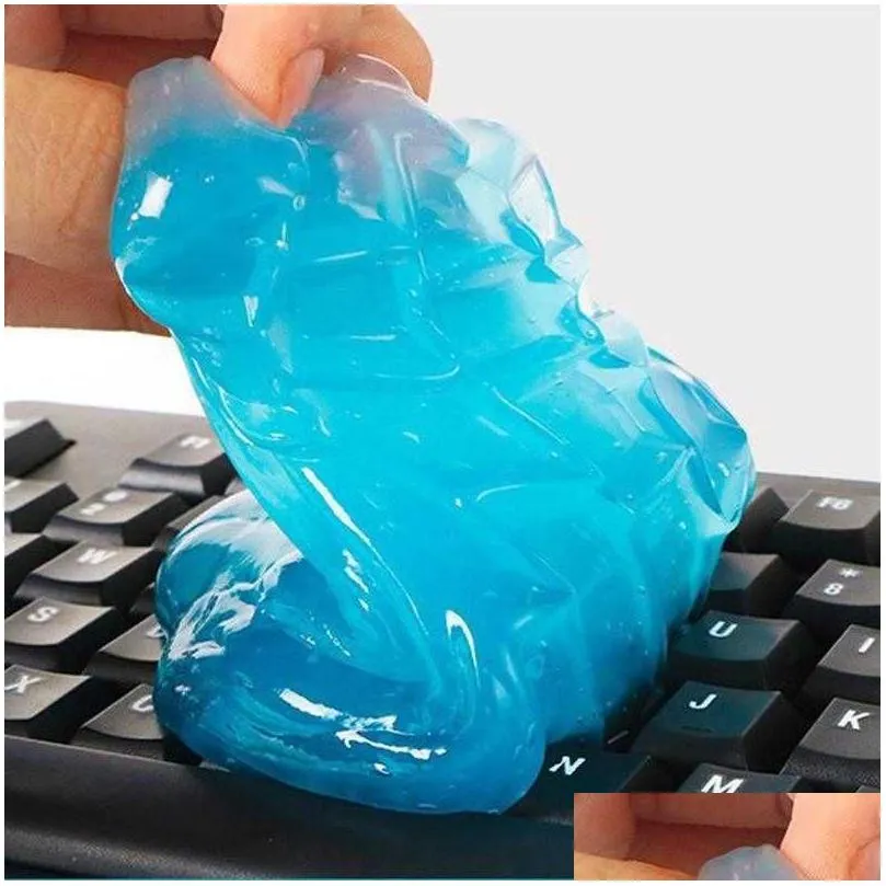 super auto car cleaning pad glue powder tools cleaner magic cleaner dust remover gel home computer keyboard clean tools 60ml