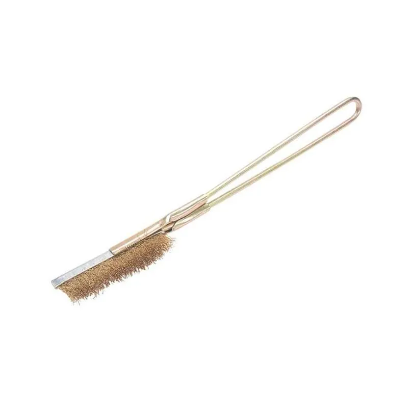  straight stainless steel/brass wire knife brush 2.4cm working width metal handle for life and industry 1pcs