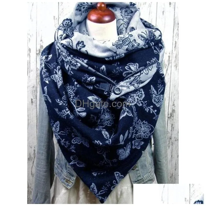 Scarves Cotton Blends Women Men Long Autumn Winter Outdoor Fashion Print Warm Scarf High Quality Male Simple Casual Shawl 158Cm1 Dro Dhib5
