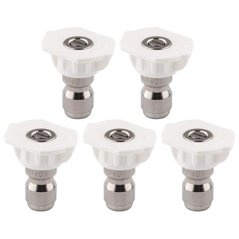lance cs-1040 40-degree spray tips with 1/4 inch quick connect fitting 4.0 orifice and pressure washer rated 6200 psi 5-pack