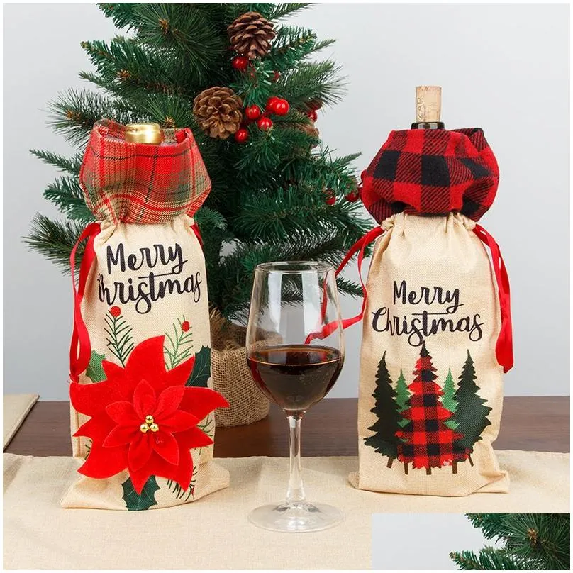 Christmas Decorations Xmas Decorations Claus Wine Er Faceless Evade Glue Doll Wines Bottle Decoration Christmas Nordic Land God Santa Dhhsz