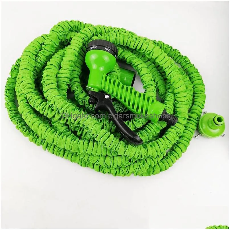Hoses 100Ft Expandable Flexible Garden Magic Water Hose With Spray Nozzle Head Blue Green Retail Box 5 Home Garden Faucets, Showers Ac Dhv9Y