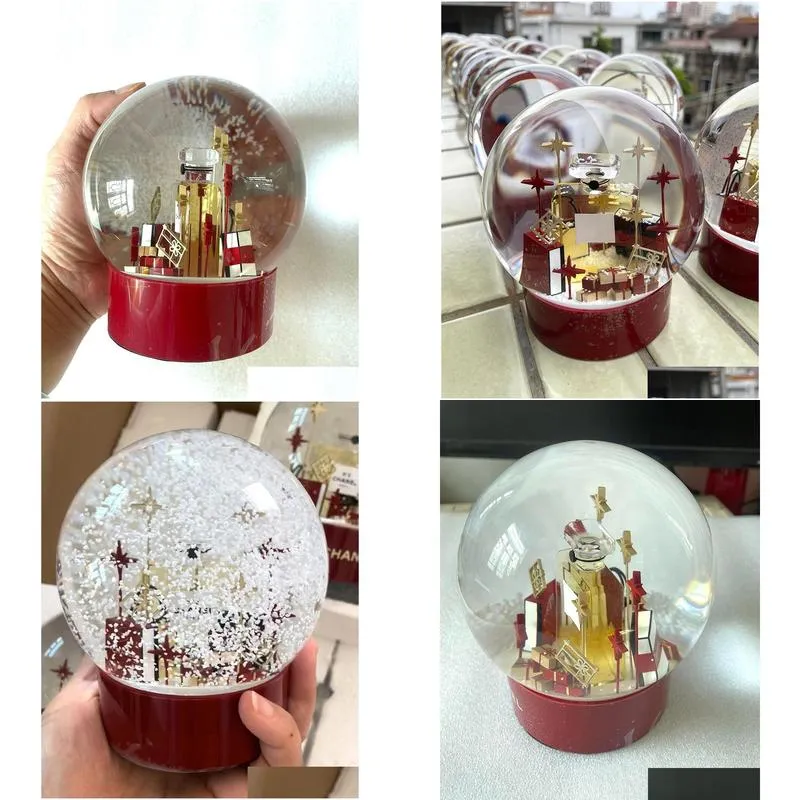 Christmas Decorations 2023 Edition C Classics Red Christmas Snow Globe With Per Bottle Inside Crystal Ball For Special Birthday Novelt Dhlyo