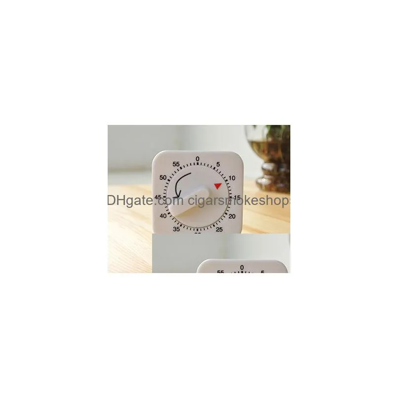 Kitchen Timers Home Supplies Kitchen Timer Square 60 Minute Mechanical Cooking Food Preparation Baking Countdown Reminder Home Garden Dhnjm