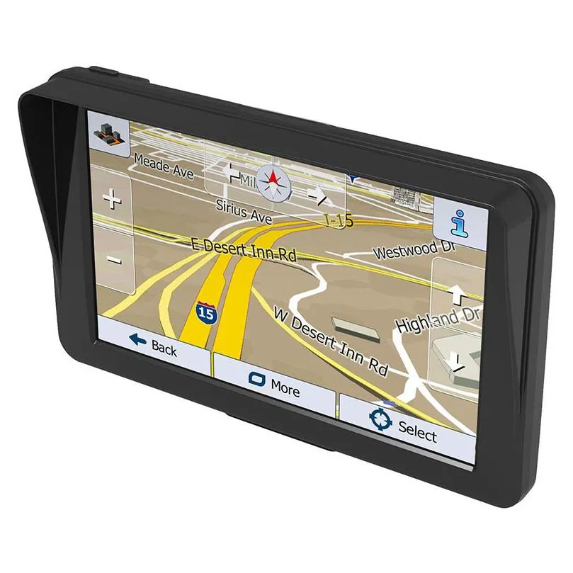 hd auto 9 inch truck gps navigator bluetooth avin support multiple vehicles navigation with sunshade shield 8gb maps