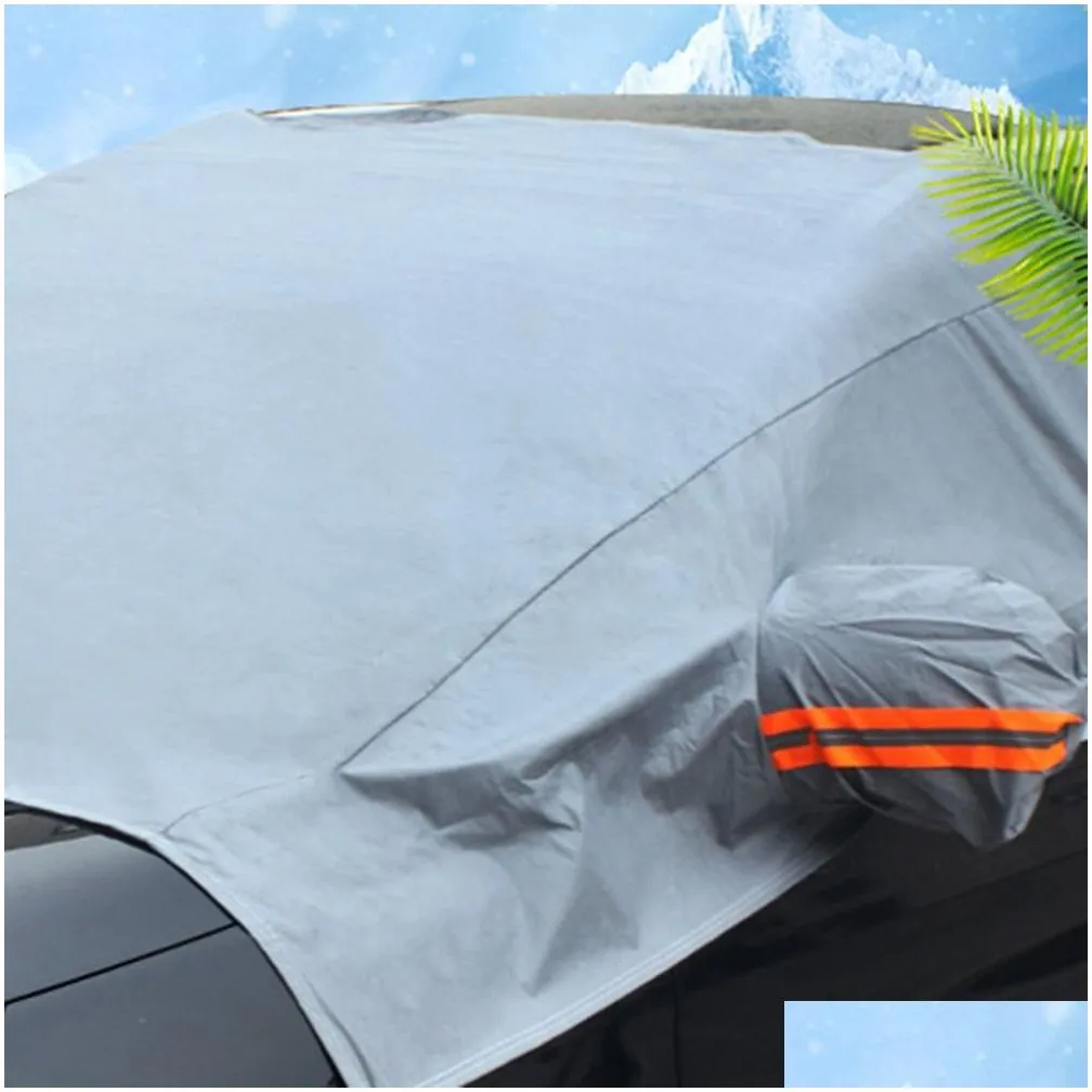 winter snow cover block frost windshield sunshade sunscreen half hood dustproof uv protection rainproof windshield