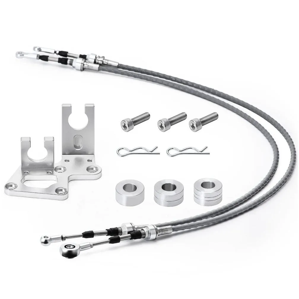 shifter cables with trans bracket shift linkage for rsx k20 k20a k24 k series eg ek dc2 race type-s k-p vehicles -sbp04