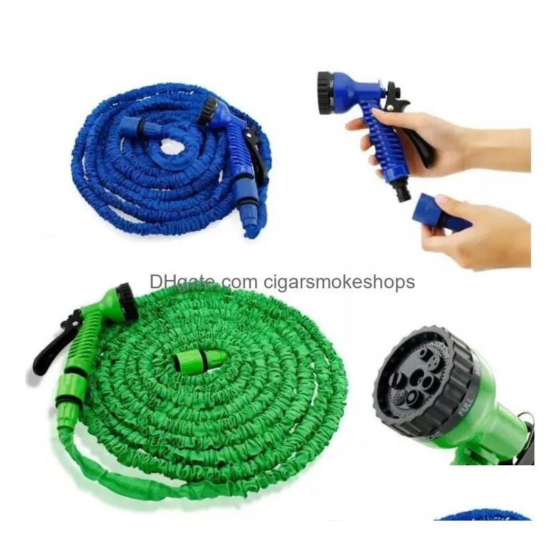  Hoses 100Ft Expandable Flexible Garden Magic Water Hose With Spray Nozzle Head Blue Green Retail Box 5 Home Garden Faucets, Showers Ac Dhv9Y