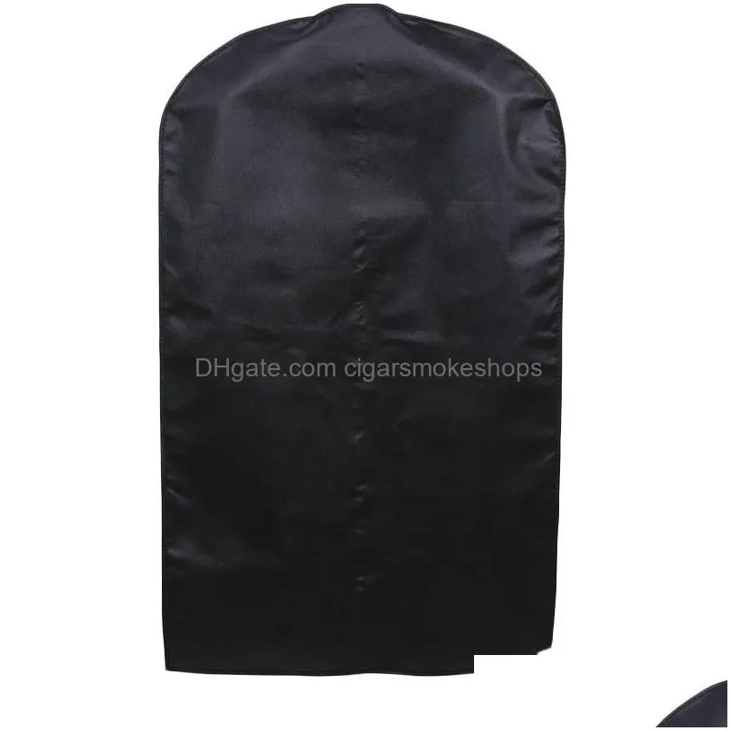 Storage Bags Non Woven Suit Overcoat Dust Proof Er High Quality Black Clothing Storage Bag Travel Garment Carrier Home Garden Housekee Dhkcg