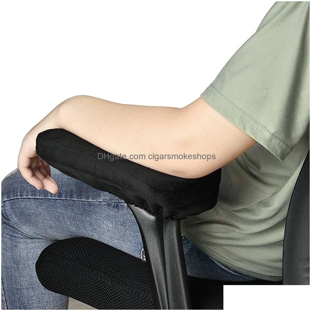 Other Housekeeping & Organization Momery Foam Chair Armrest Pad Comfy Office Arm Rest Er For Elbows And Forearms Pressure Relief 2Pcs/ Dhi52