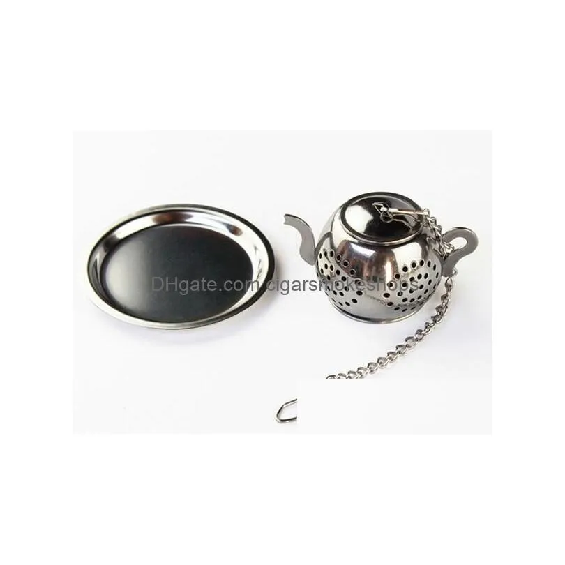 Coffee & Tea Tools Mini Cute Stainless Steel Tea Infuser Pendant Design Home Office Strainer Gift Teapot Type Creative Accessories Hom Dh6Nc