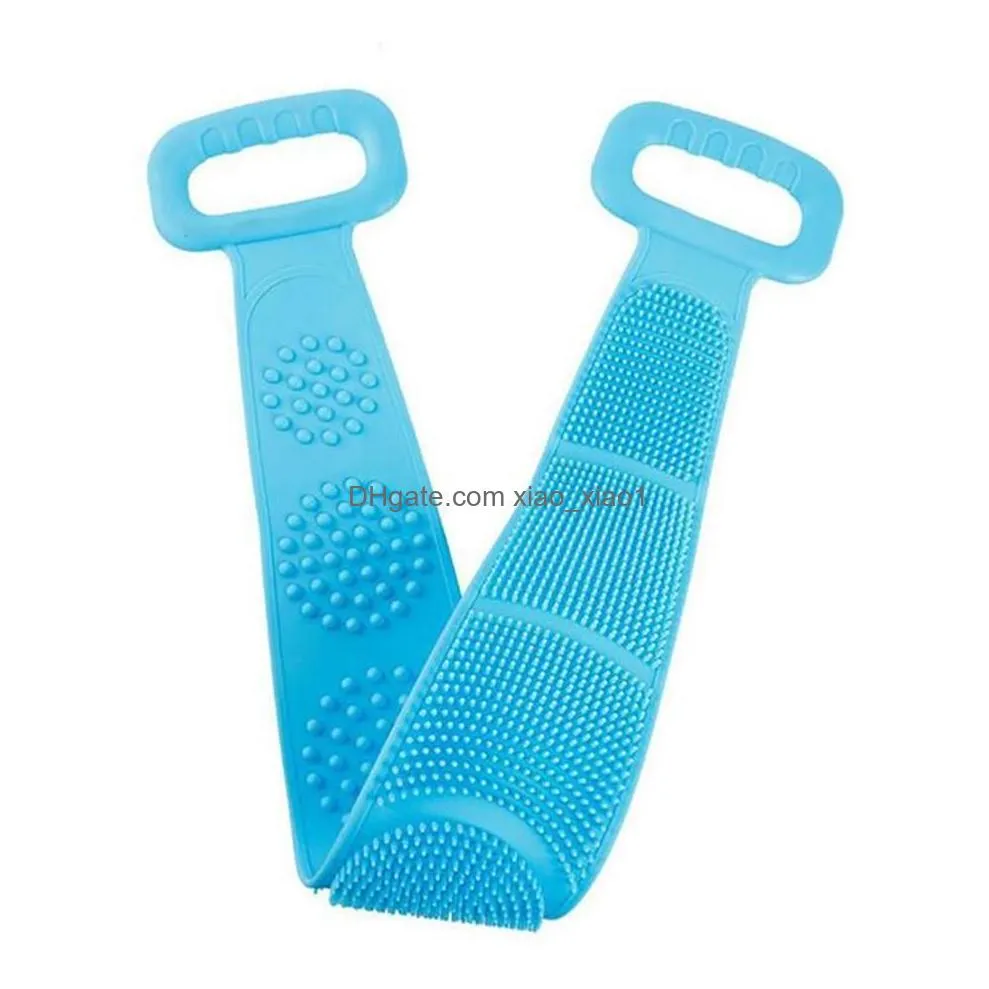 home magic silicone bath brushes towels rubbing back mud peeling body massage shower extended scrubber skin clean 0427