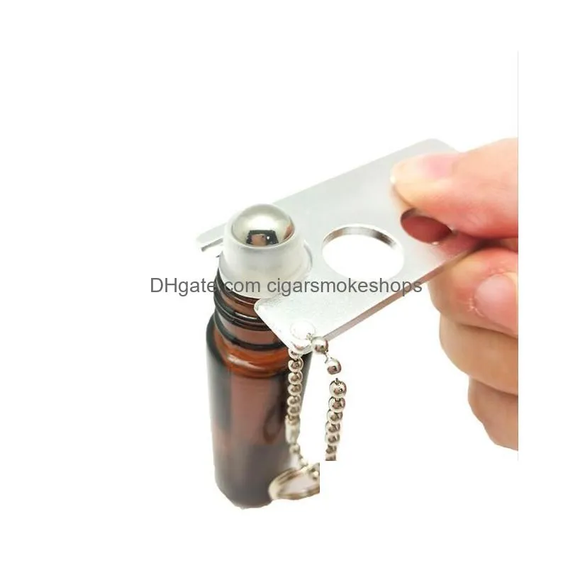 Openers Metal  Oils Bottles Opener Oil Key Chain Tool For Easily Remove Roller Caps And Orifice Reducer Inserts On Most Zz Ho Dh3Gj