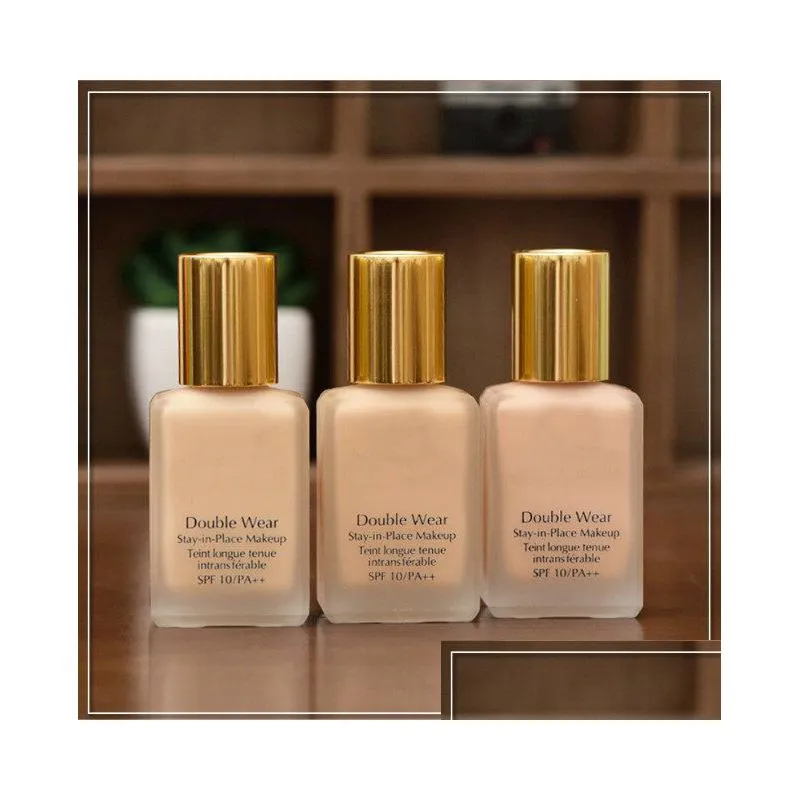 makeup double wear foundation liquid 2 colors stay in place 30ml concealer cream and natural long-lasting