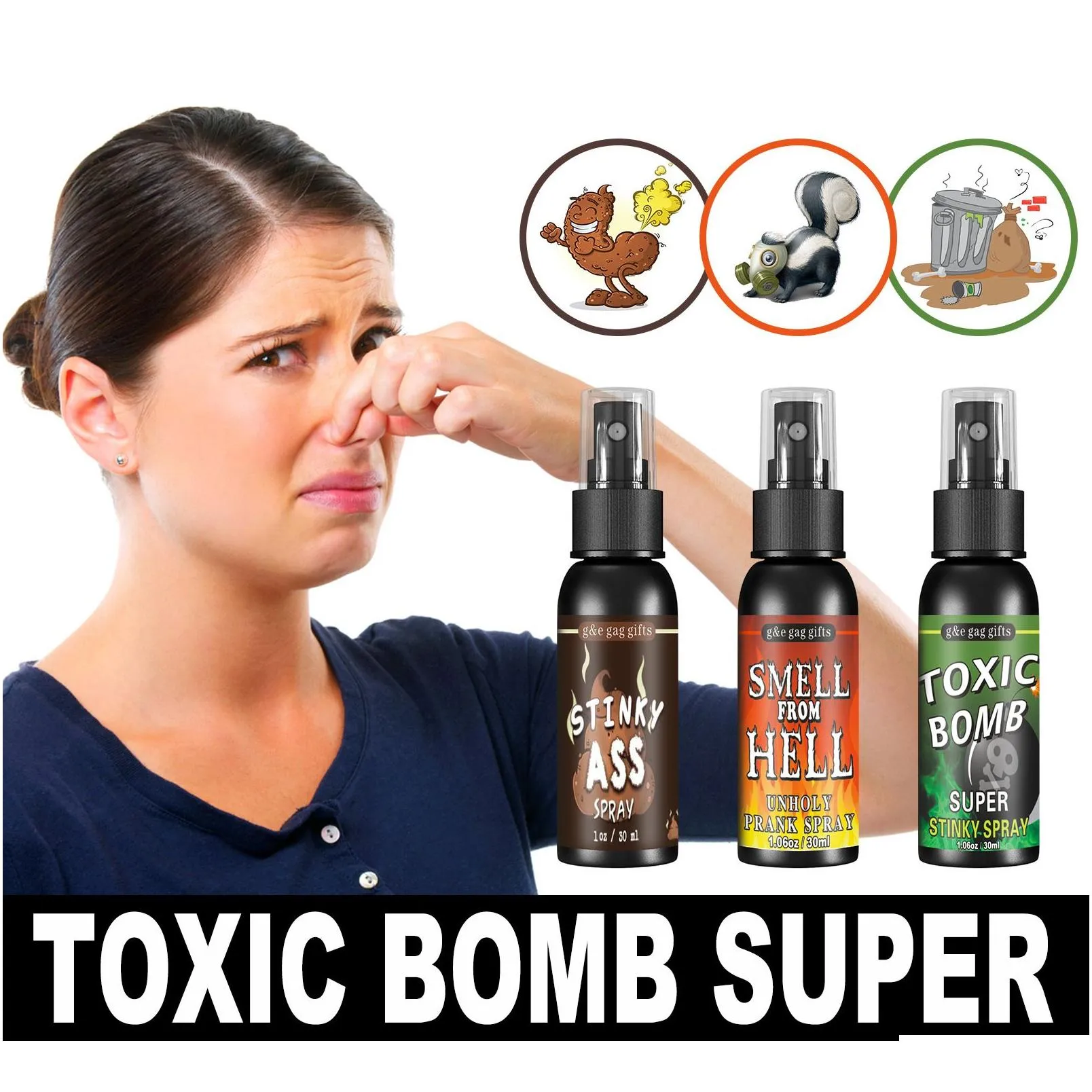 Other Festive & Party Supplies Surprise Strong Stink Spray Smelly Joke Prank Liquid Ass Fart For Kids And Family Home Garden Festive P Dhjio