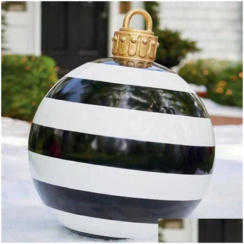 Christmas Decorations 60Cm Outdoor Inflatable Decorated Ball Made Pvc Nt No Light Large Balls Tree Toy 2022 Drop Delivery Home Garde Dhjfi
